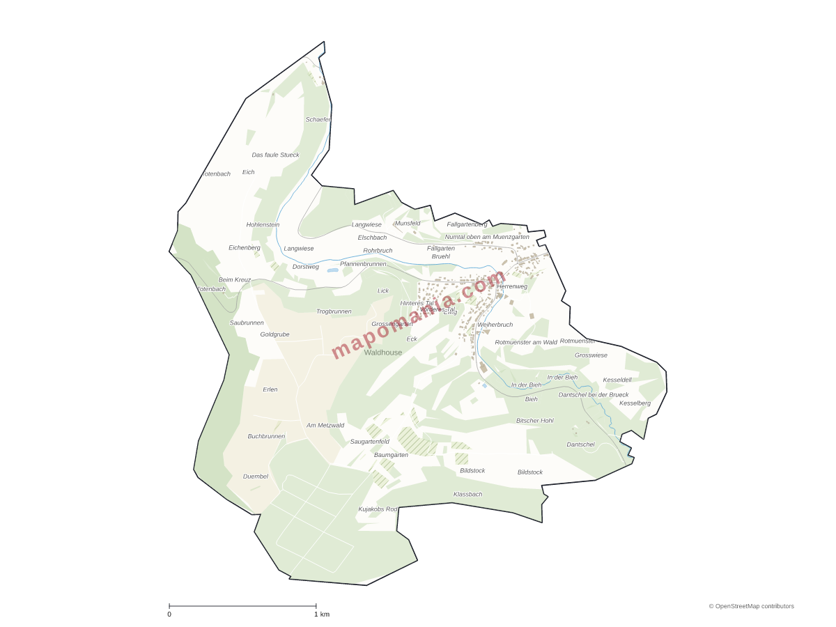 Carte de Waldhouse à personnaliser