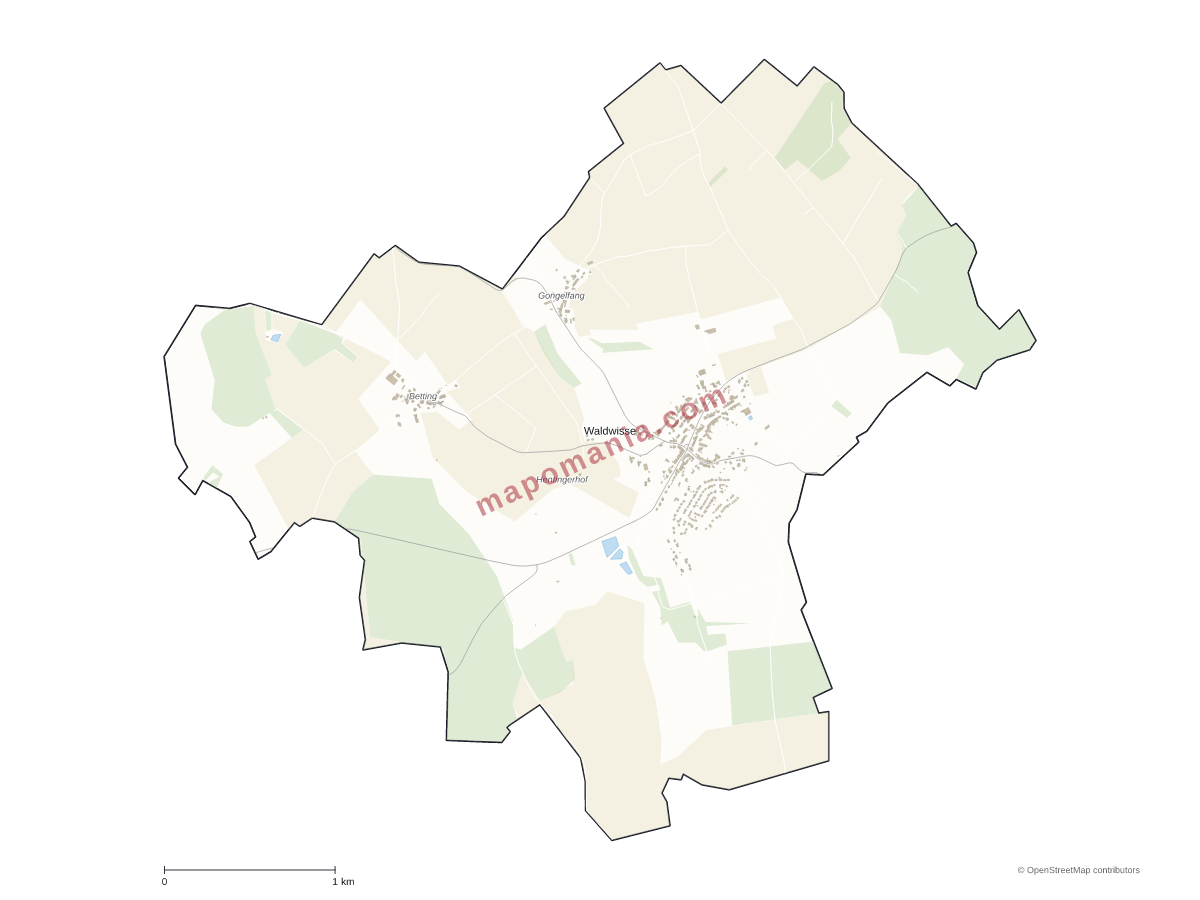 Carte de Waldwisse à personnaliser