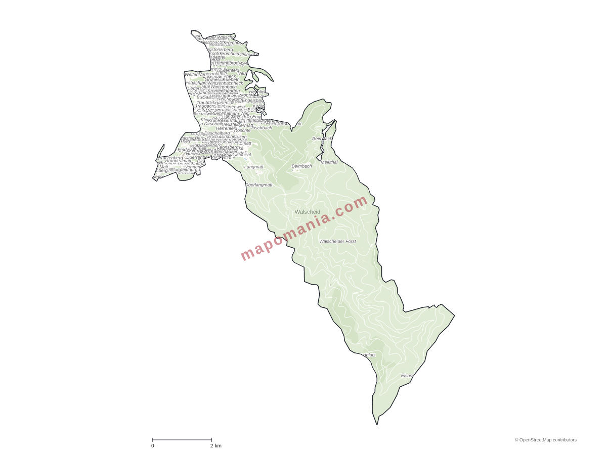 Carte de Walscheid à personnaliser