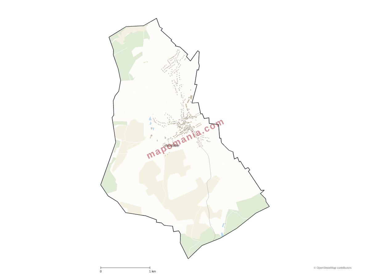 Carte de Wiesviller à personnaliser