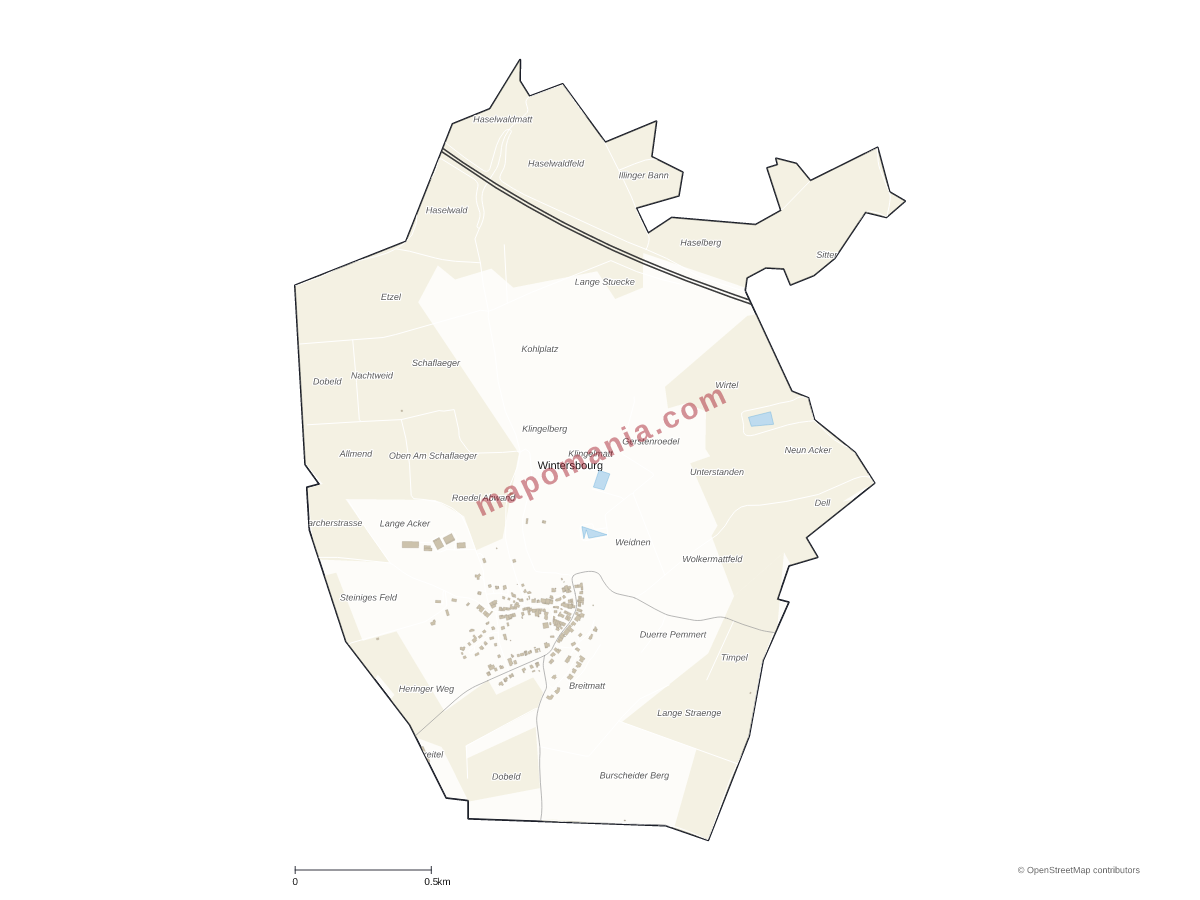 Carte de Wintersbourg à personnaliser