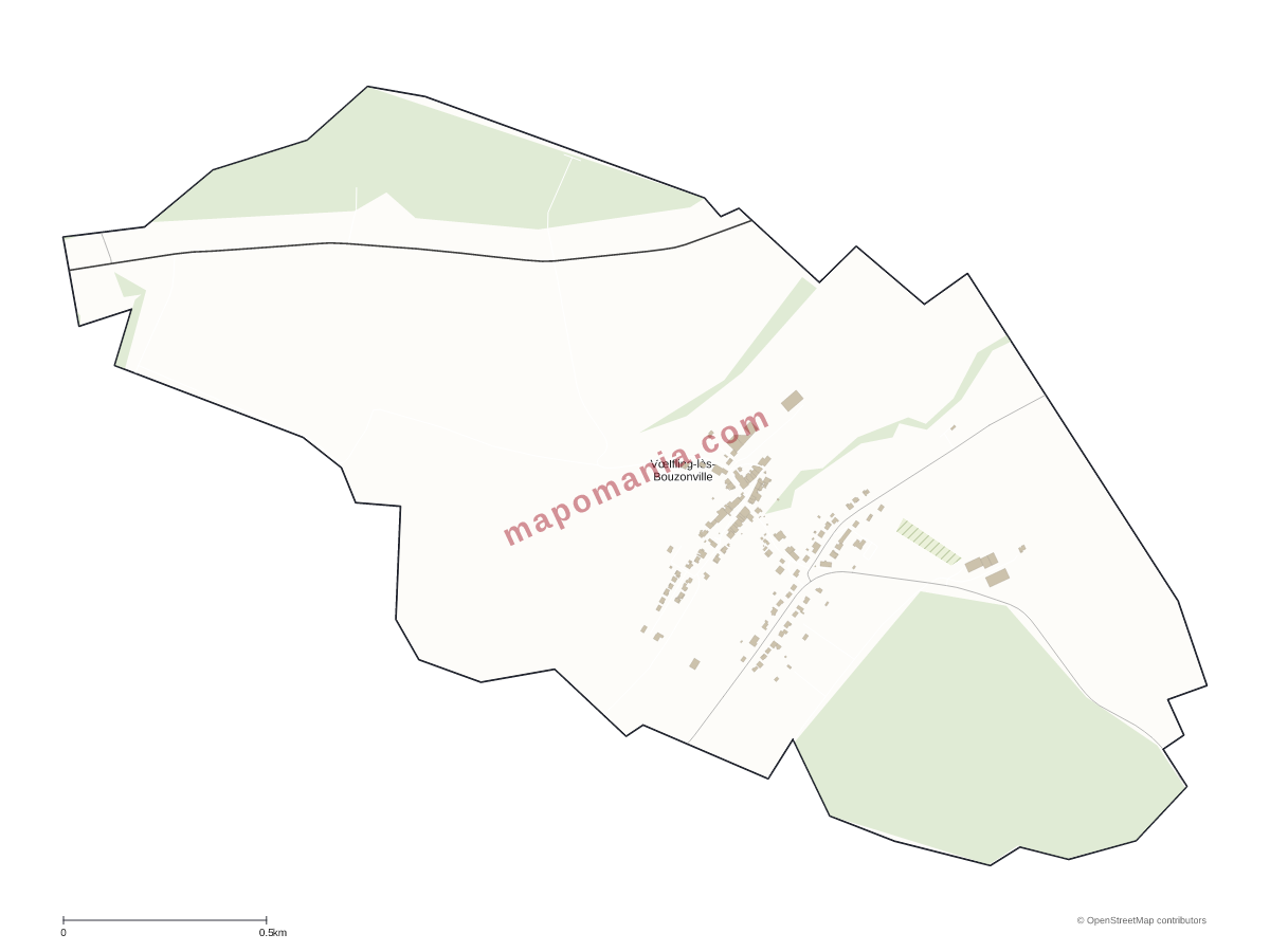 Carte de Vœlfling-lès-Bouzonville à personnaliser