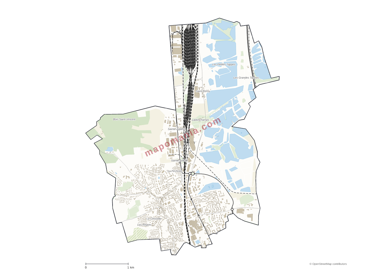 Carte de Woippy à personnaliser