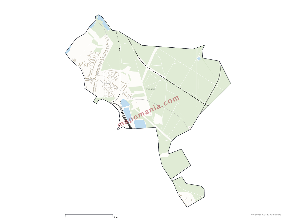Carte de Diesen à personnaliser