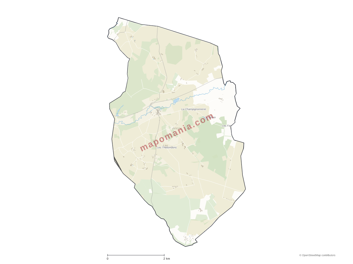 Carte de Annay à personnaliser