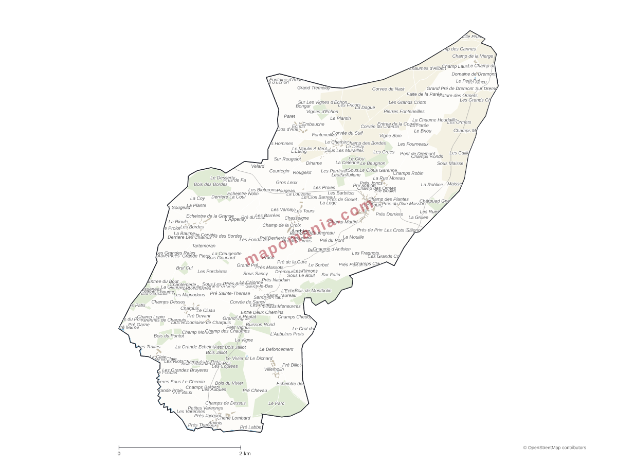 Carte de Anthien à personnaliser
