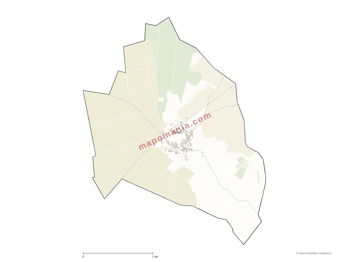 Carte de Asnan à personnaliser
