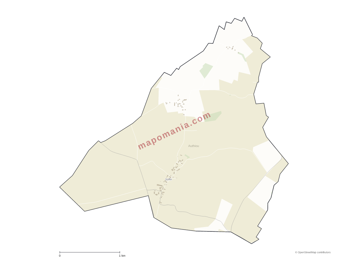 Carte de Authiou à personnaliser