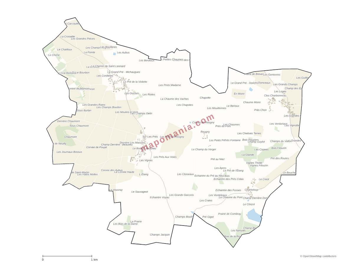 Carte de Beaulieu à personnaliser