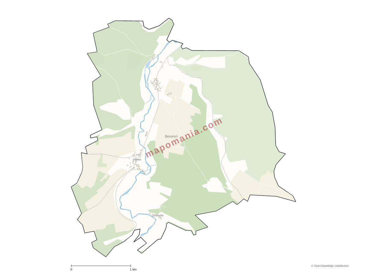 Carte de Beuvron à personnaliser
