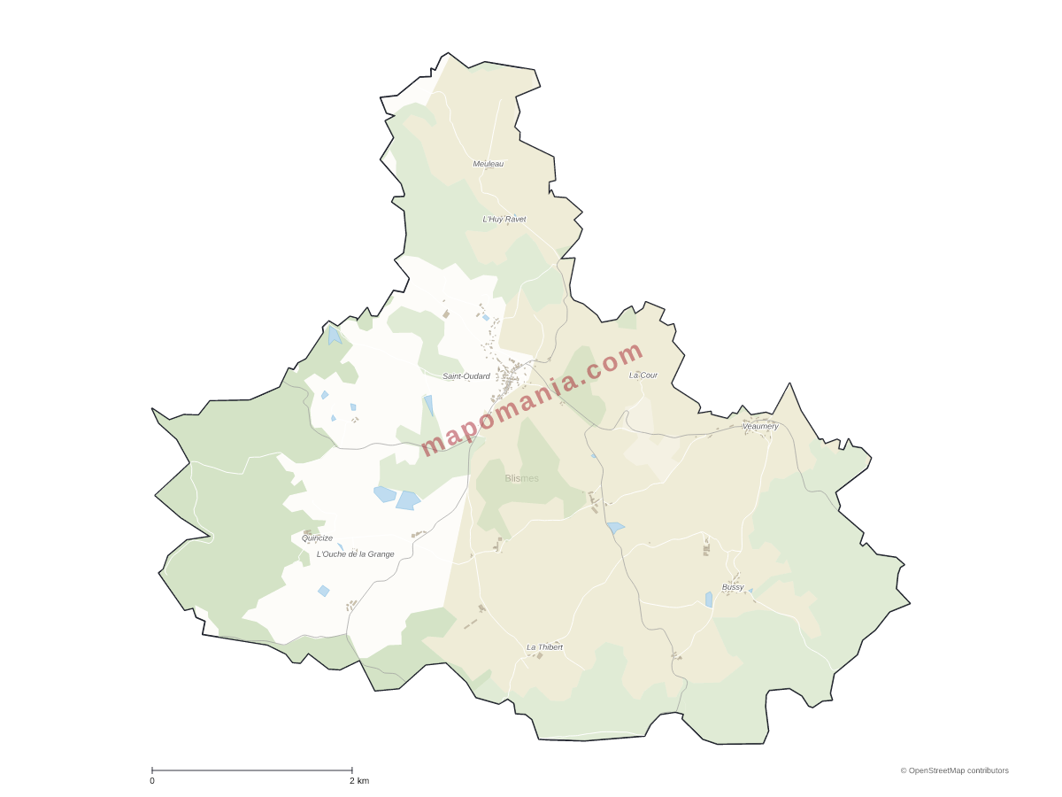 Carte de Blismes à personnaliser