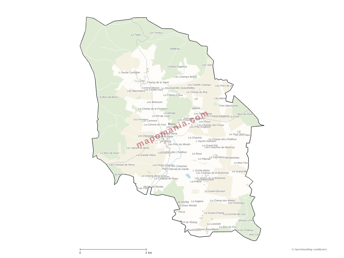 Carte de Bona à personnaliser