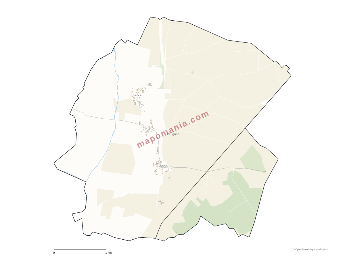 Carte de Breugnon à personnaliser