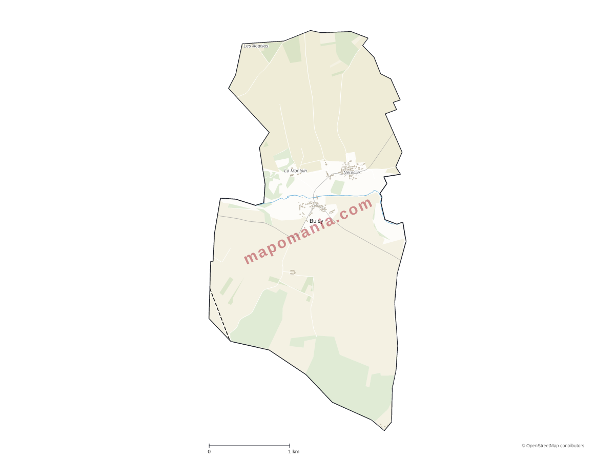 Carte de Bulcy à personnaliser