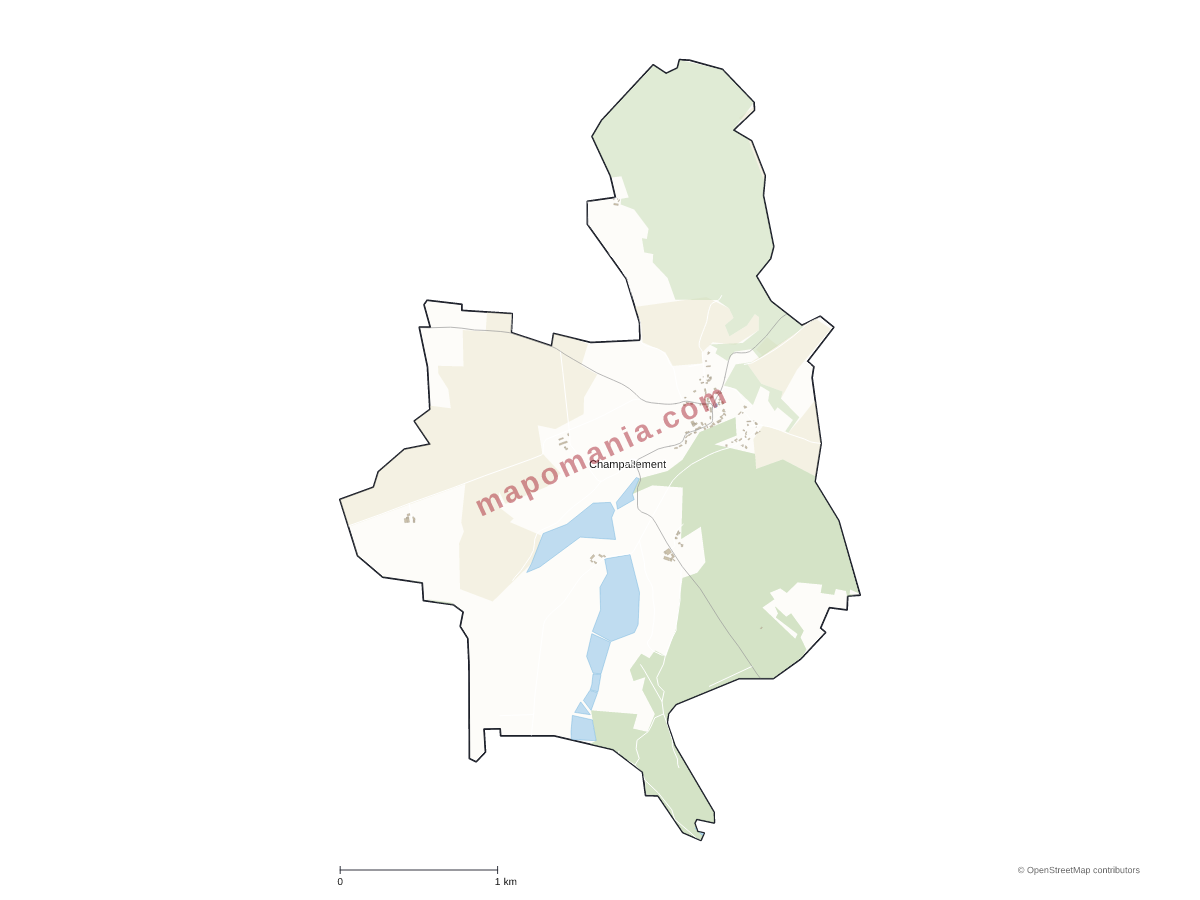 Carte de Champallement à personnaliser