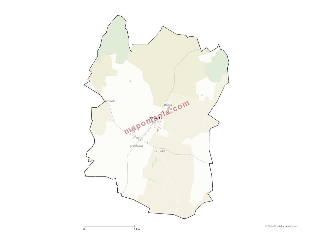 Carte de Champlin à personnaliser