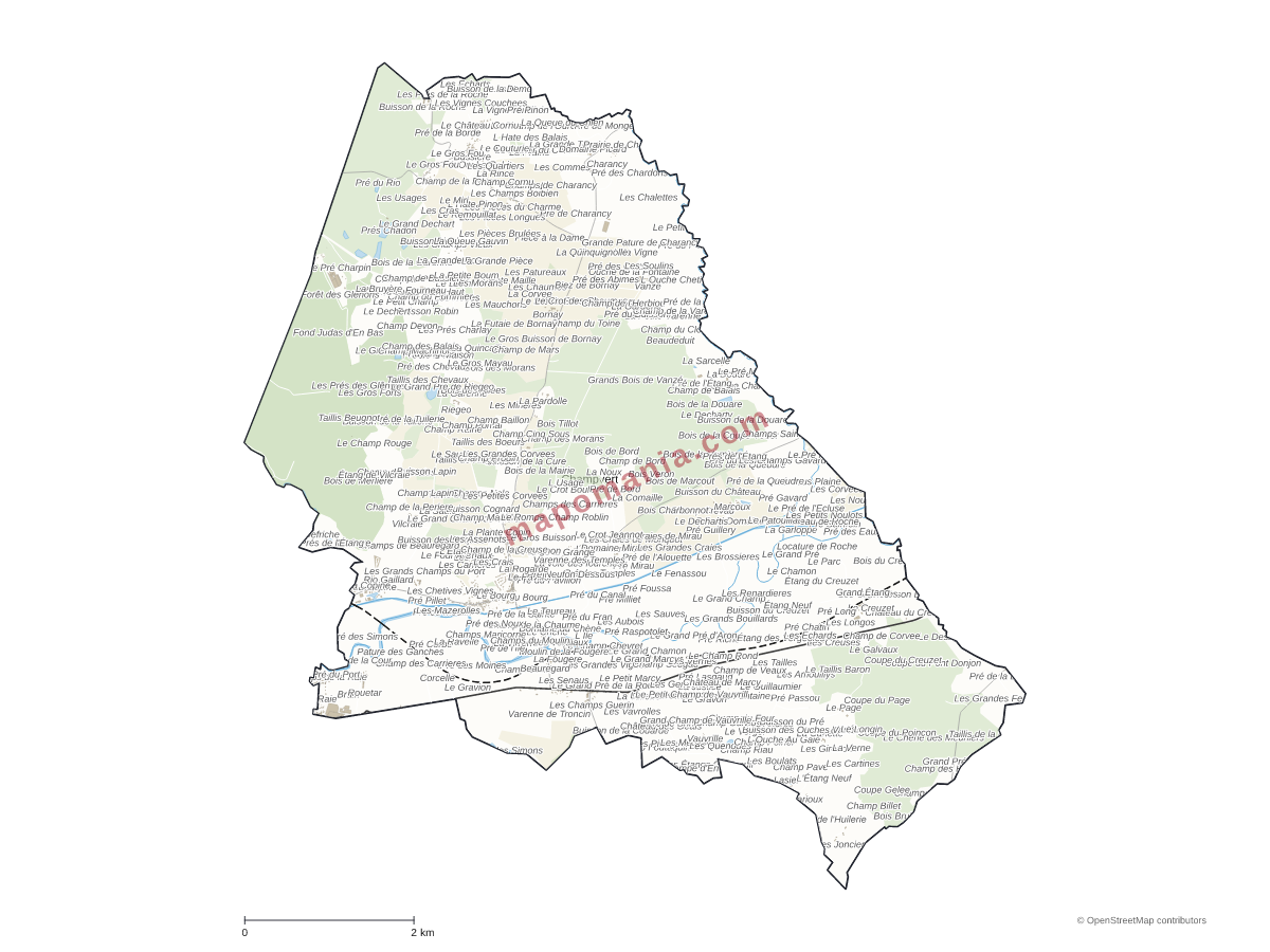 Carte de Champvert à personnaliser