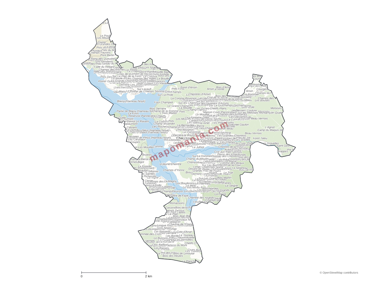 Carte de Chaumard à personnaliser