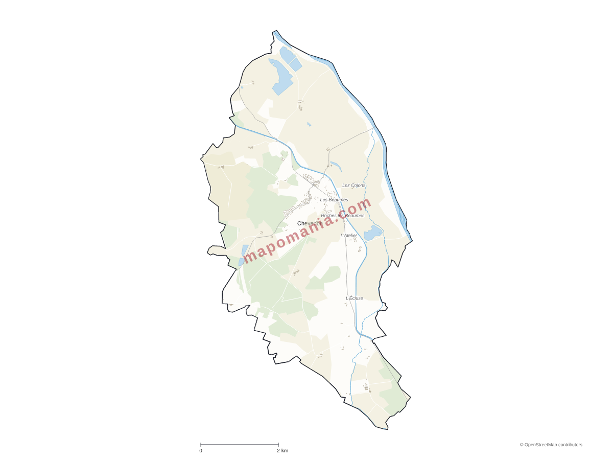 Carte de Chevenon à personnaliser
