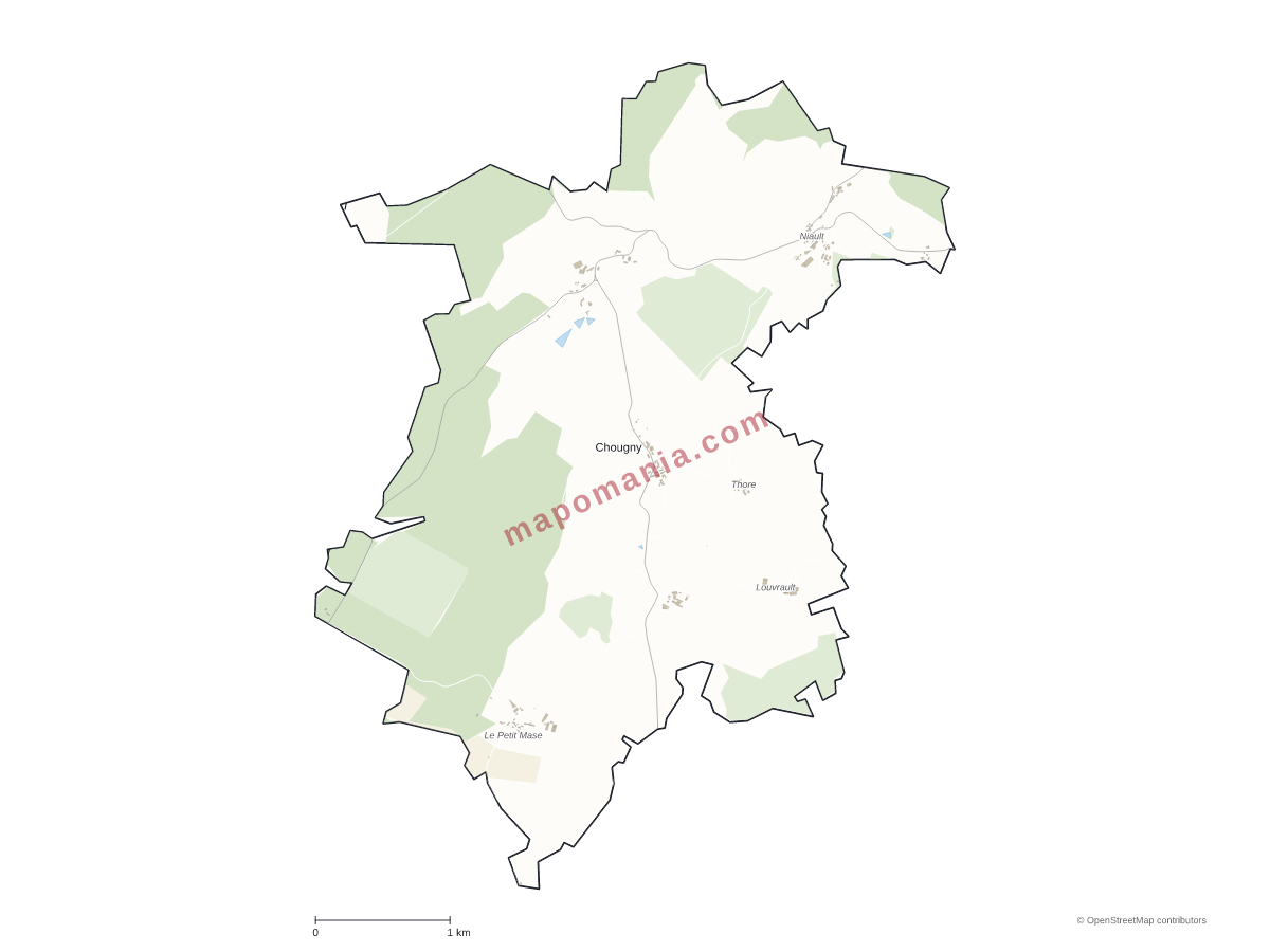 Carte de Chougny à personnaliser