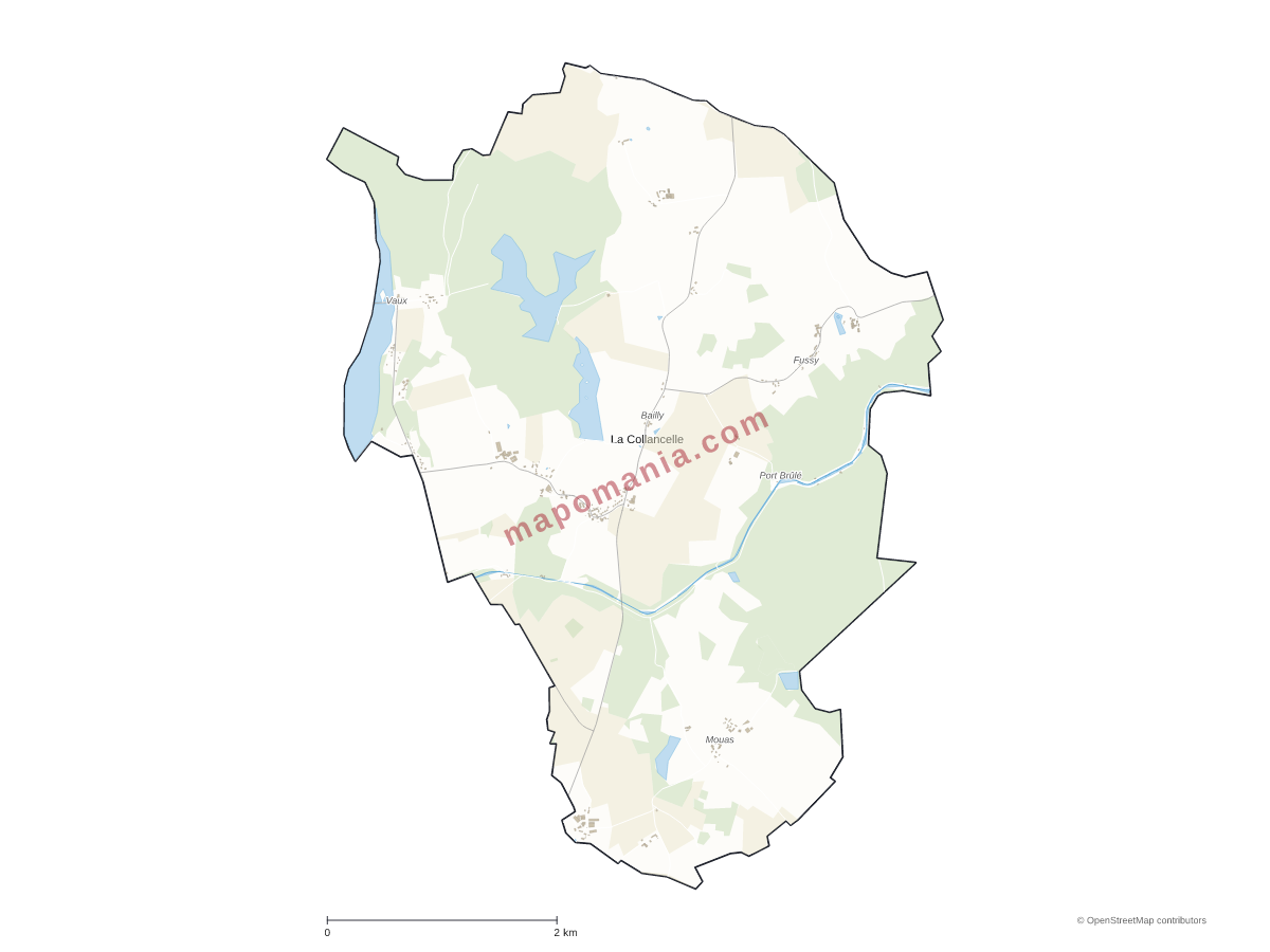 Carte de La Collancelle à personnaliser