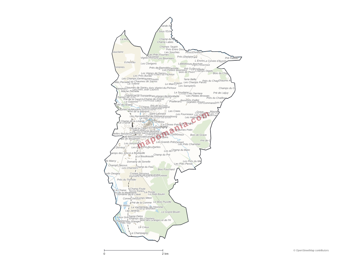 Carte de Corbigny à personnaliser
