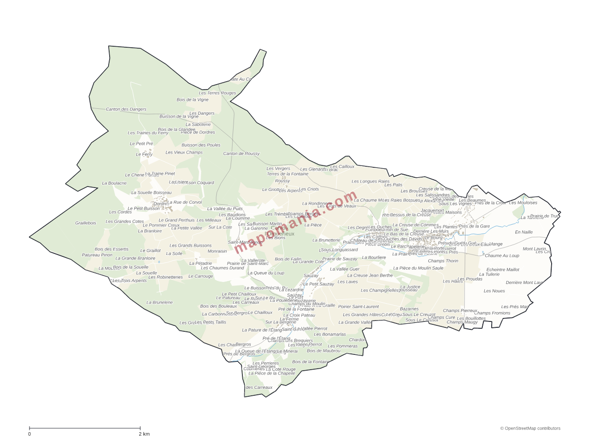 Carte de Corvol-l'Orgueilleux à personnaliser