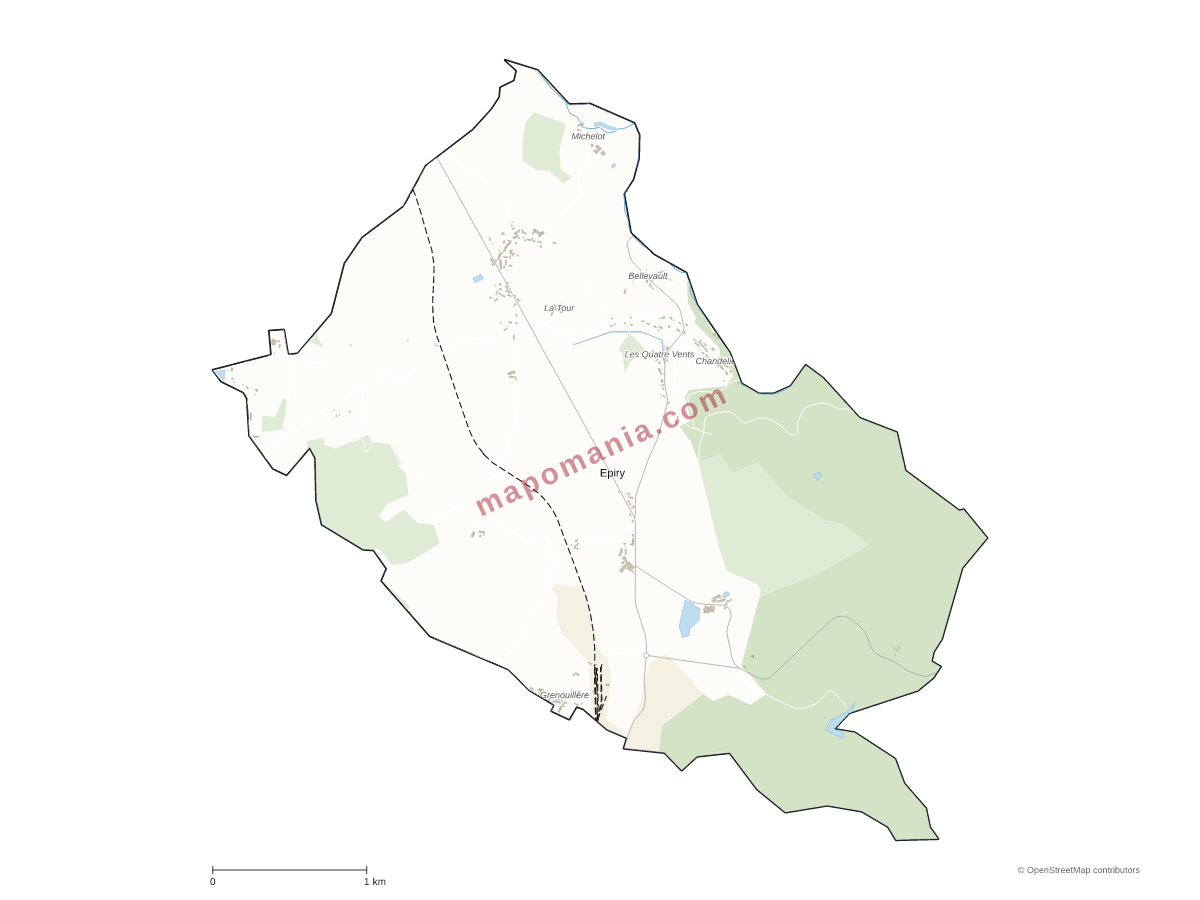 Carte de Epiry à personnaliser