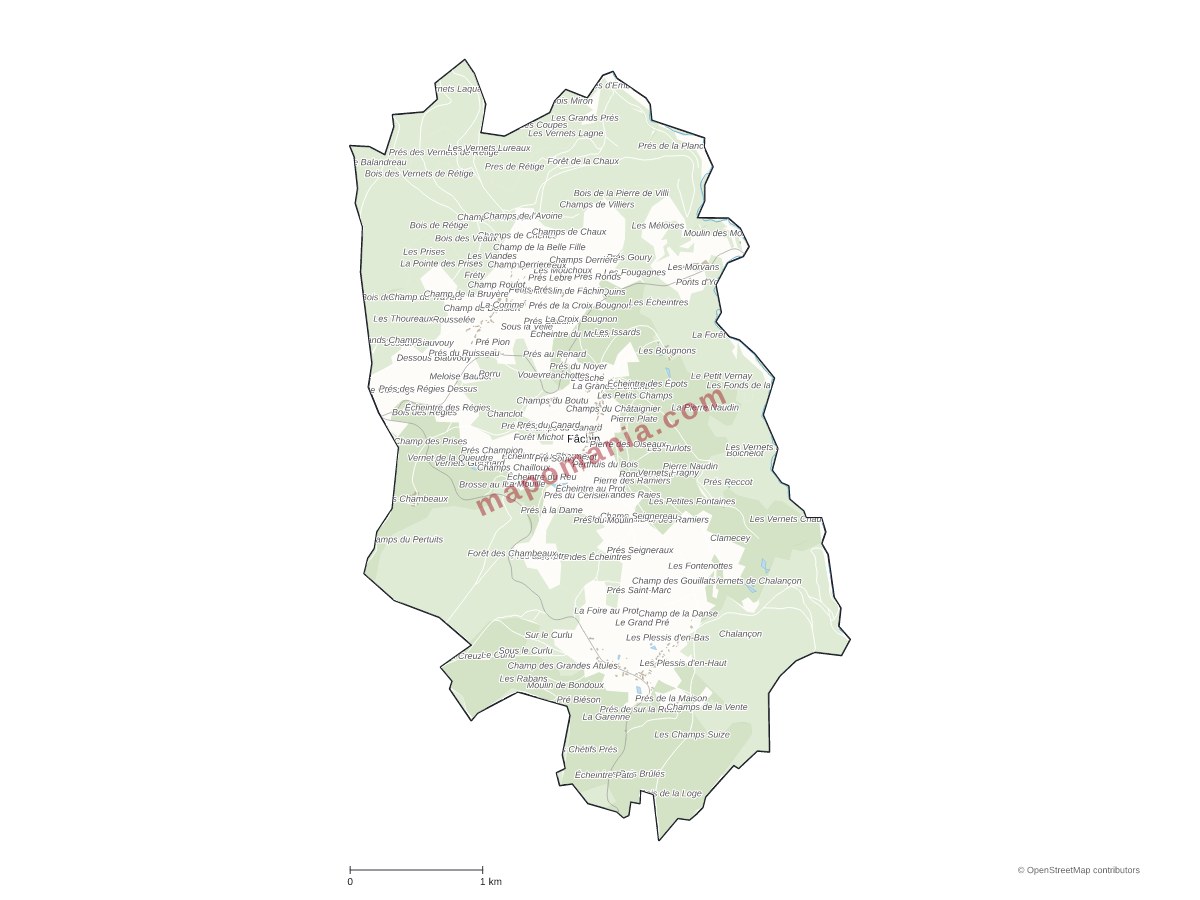Carte de Fâchin à personnaliser