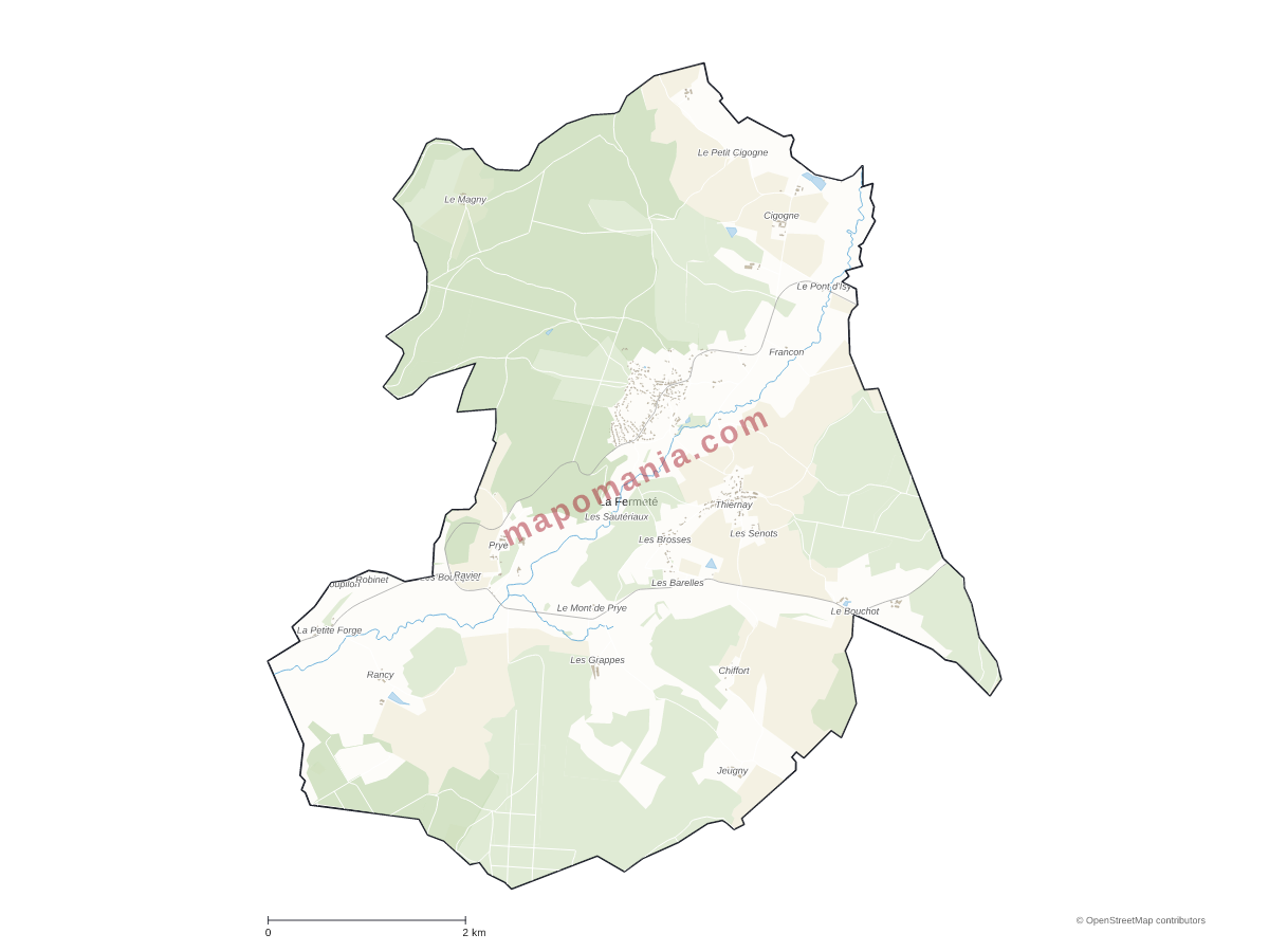 Carte de La Fermeté à personnaliser
