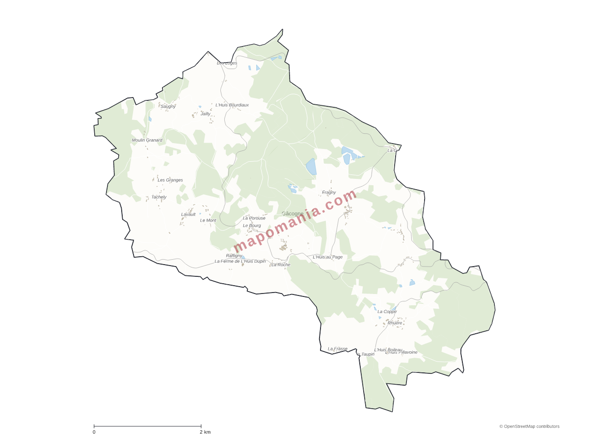 Carte de Gâcogne à personnaliser