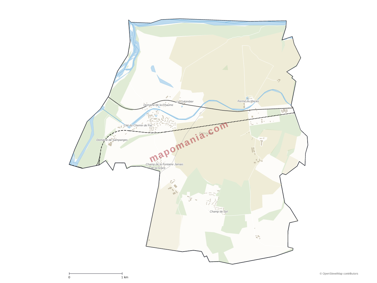Carte de Gimouille à personnaliser