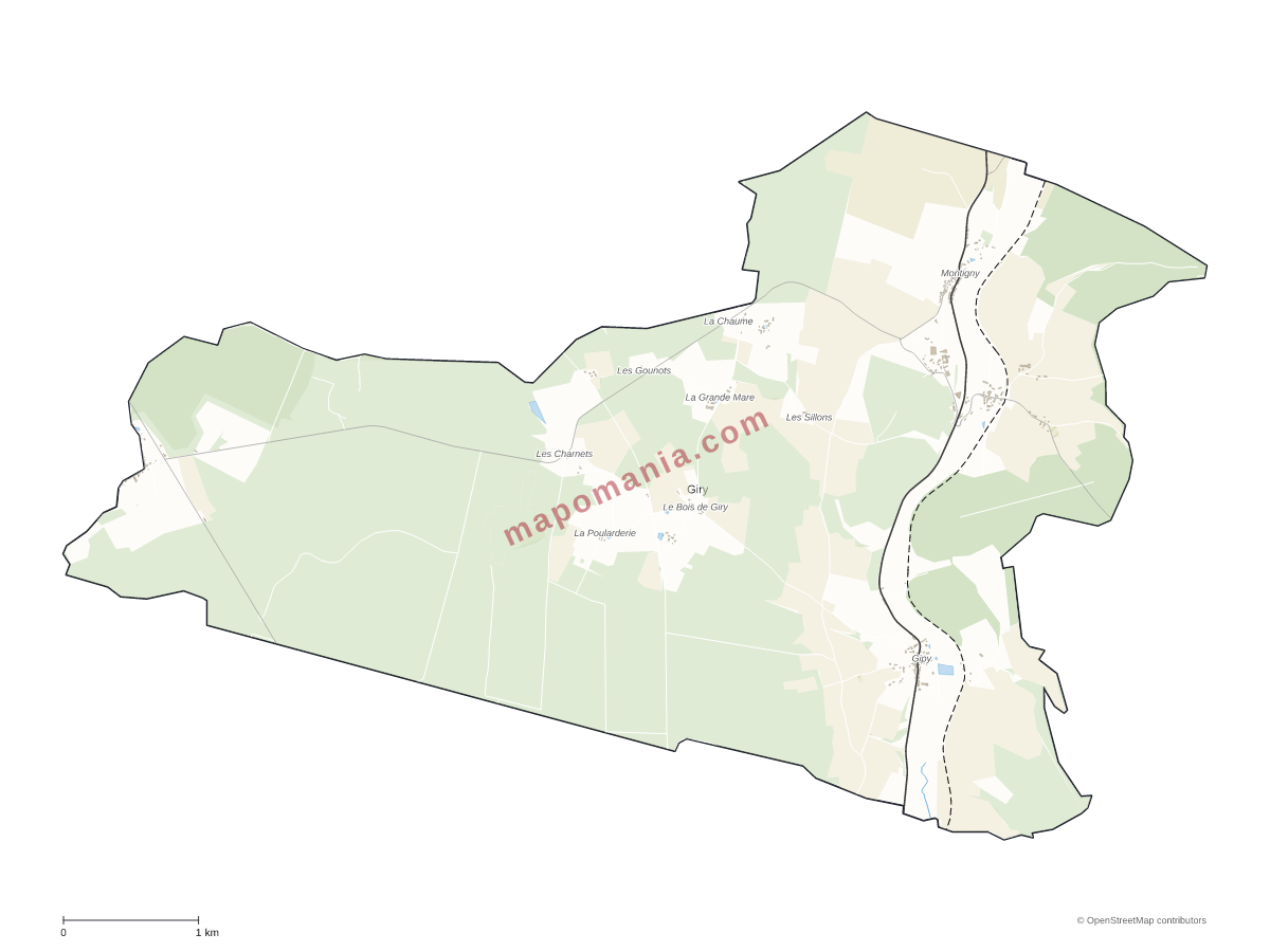 Carte de Giry à personnaliser