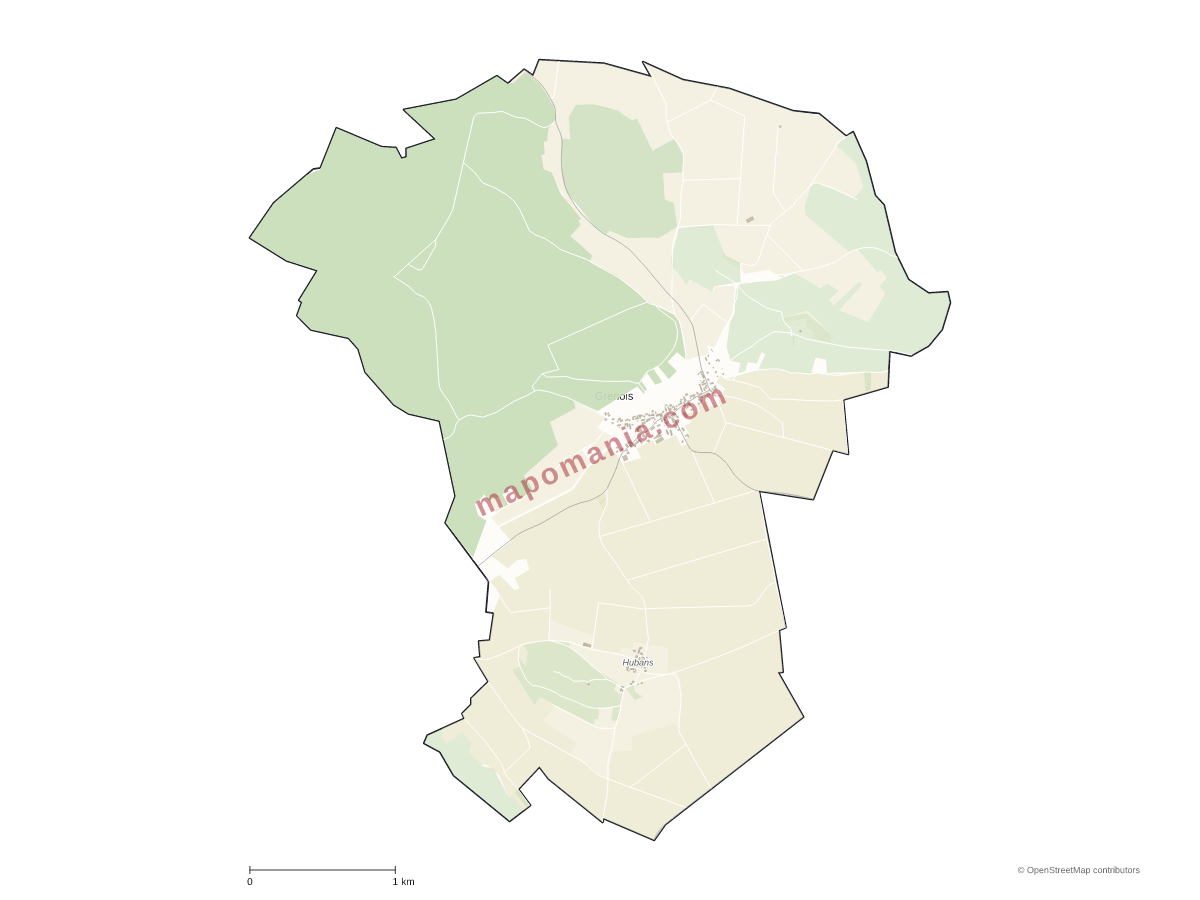 Carte de Grenois à personnaliser