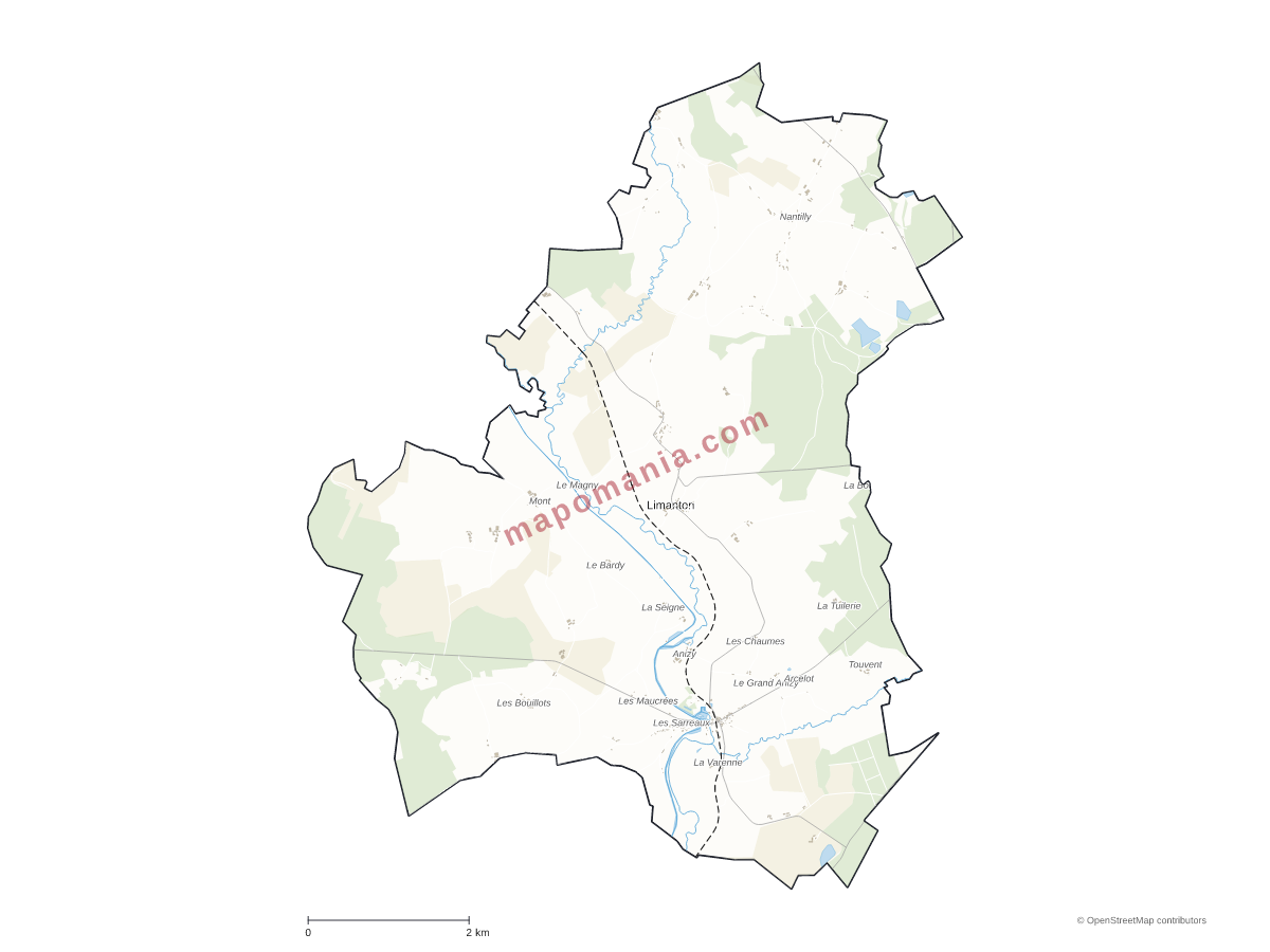 Carte de Limanton à personnaliser