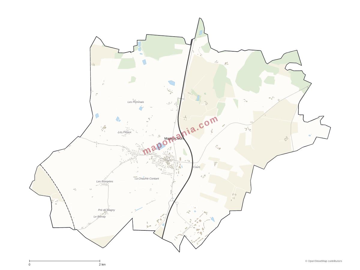 Carte de Magny-Cours à personnaliser