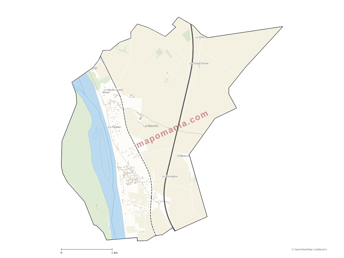 Carte de La Marche à personnaliser
