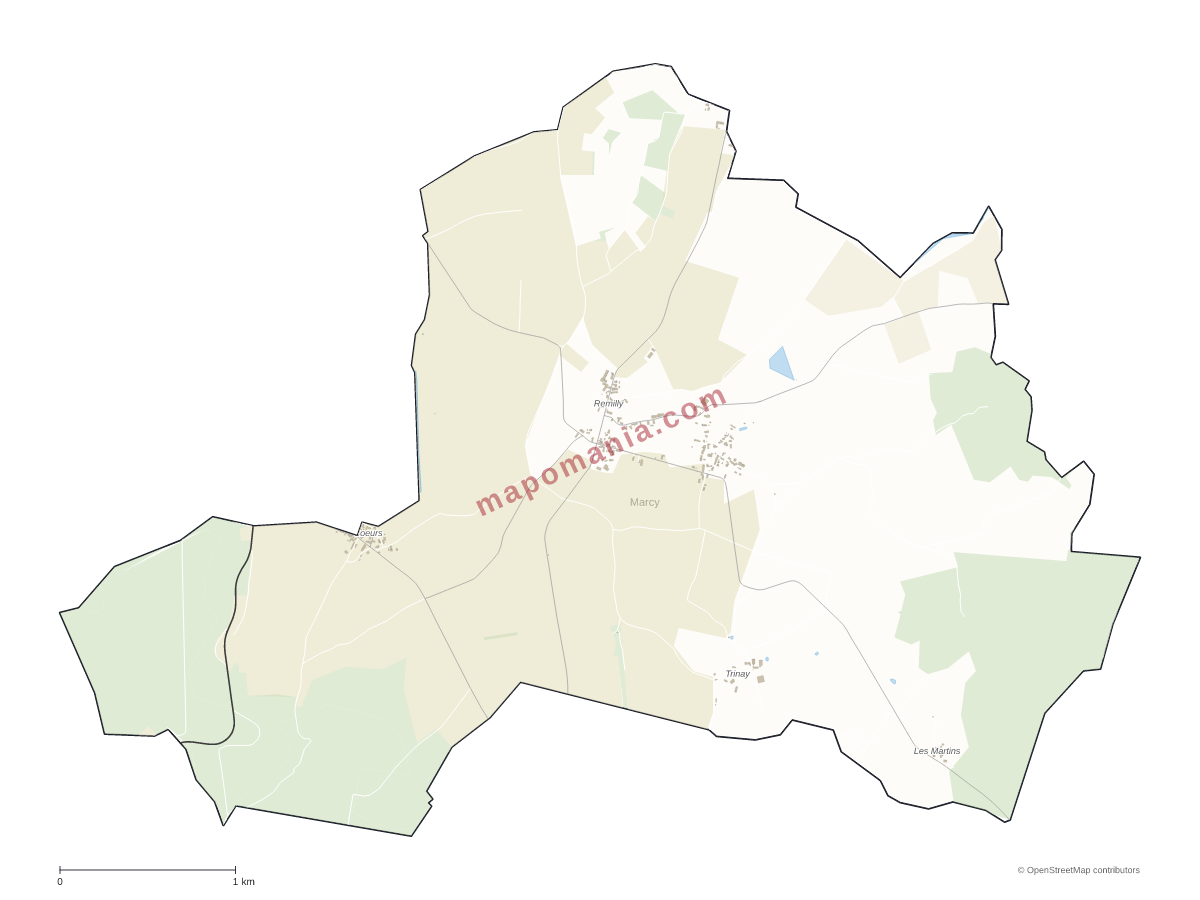 Carte de Marcy à personnaliser