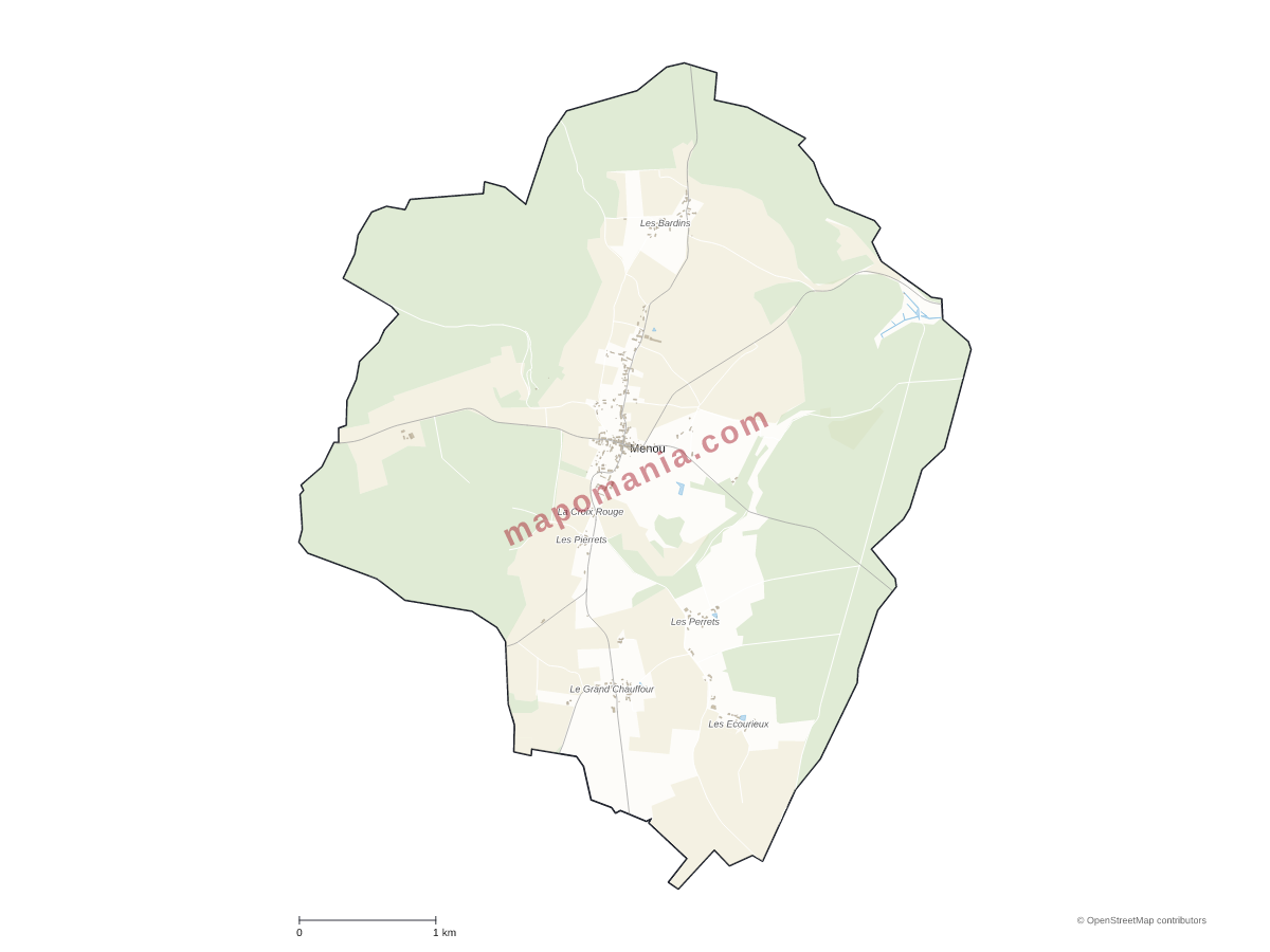 Carte de Menou à personnaliser