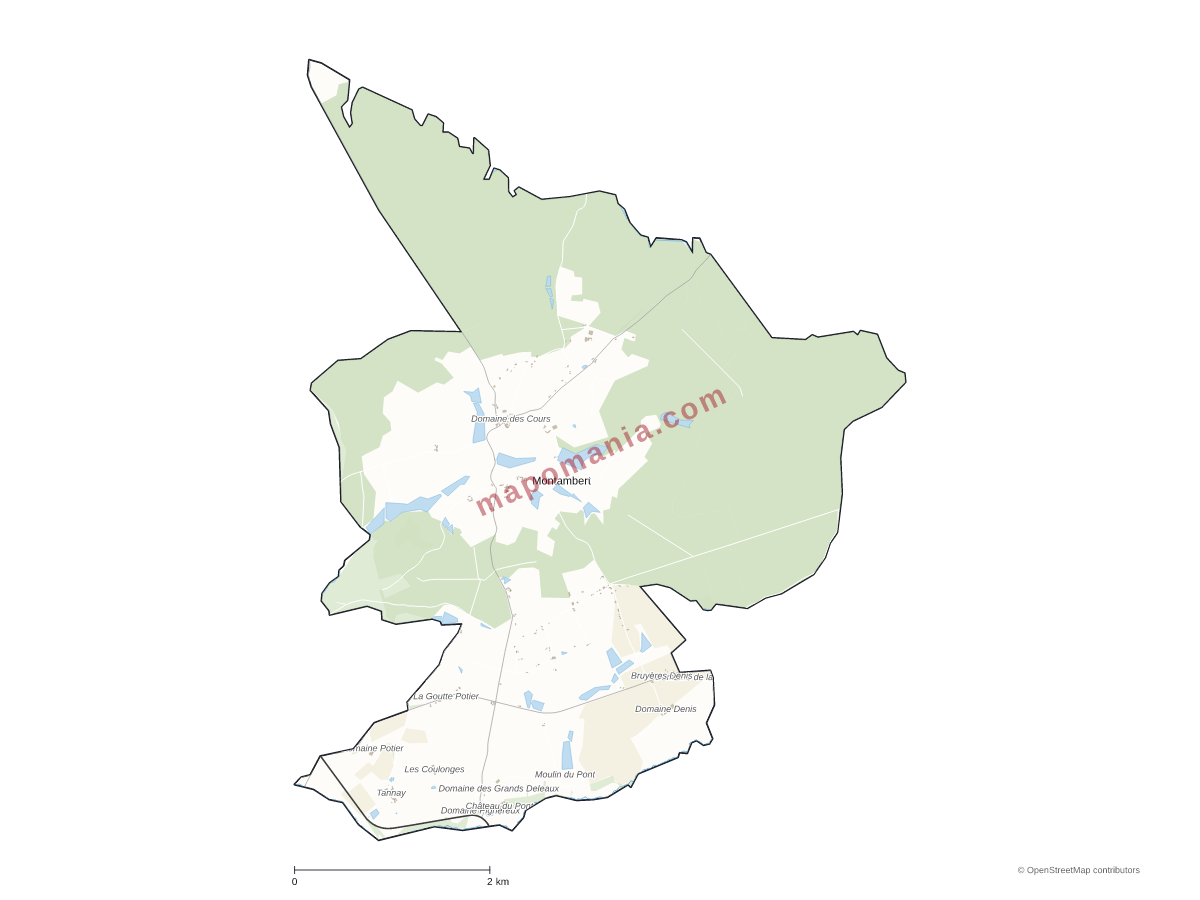 Carte de Montambert à personnaliser