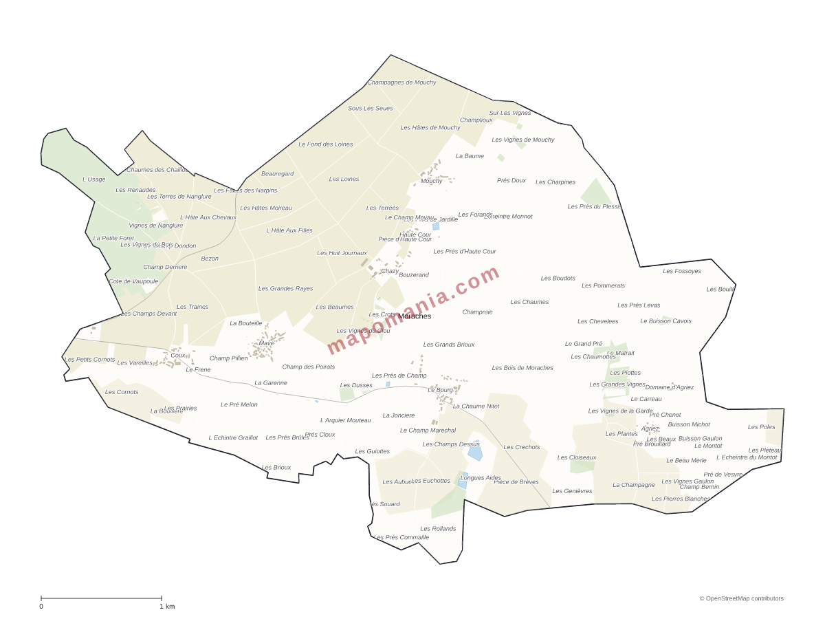 Carte de Moraches à personnaliser