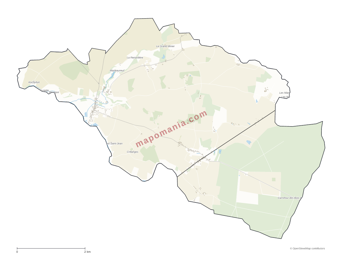 Carte de Narcy à personnaliser