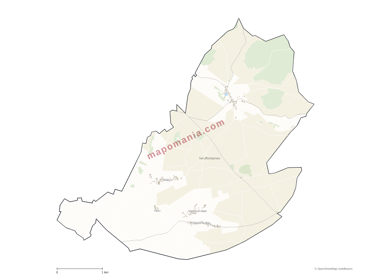 Carte de Neuffontaines à personnaliser