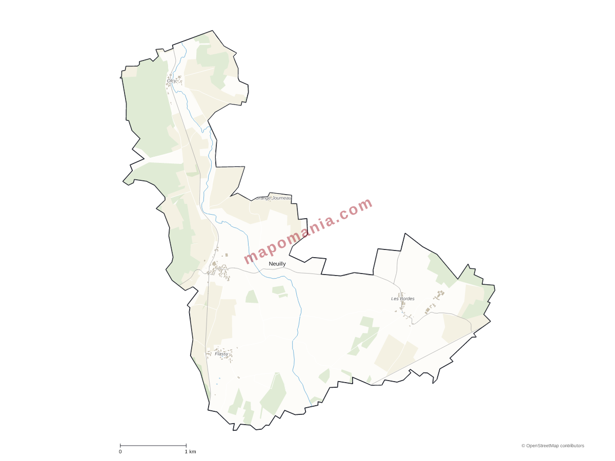 Carte de Neuilly à personnaliser