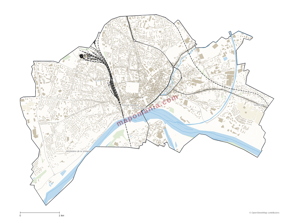 Carte de Nevers à personnaliser