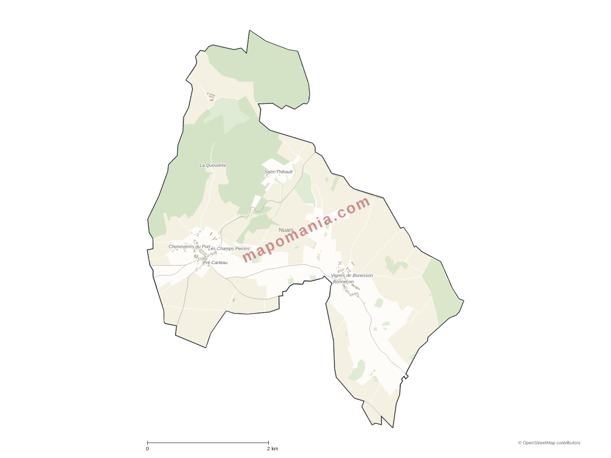 Carte de Nuars à personnaliser