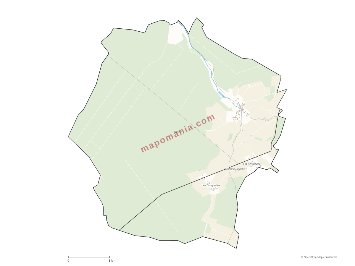 Carte de Oudan à personnaliser