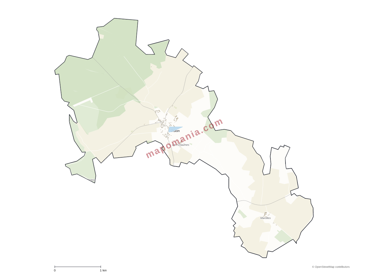 Carte de Oulon à personnaliser