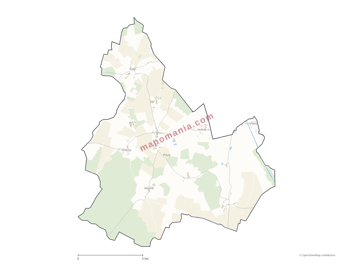 Carte de Pazy à personnaliser