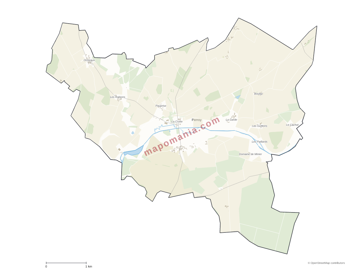 Carte de Perroy à personnaliser